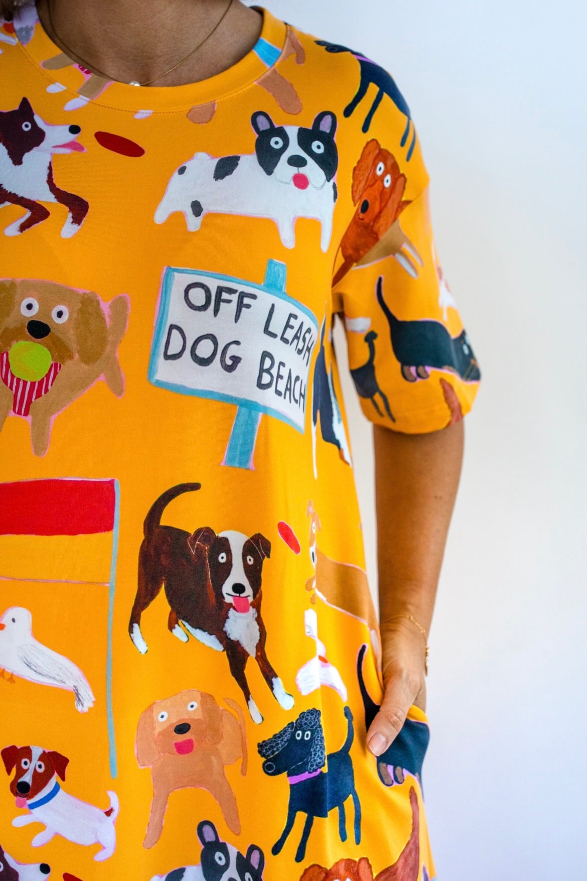 Beach Pups t-shirt dress