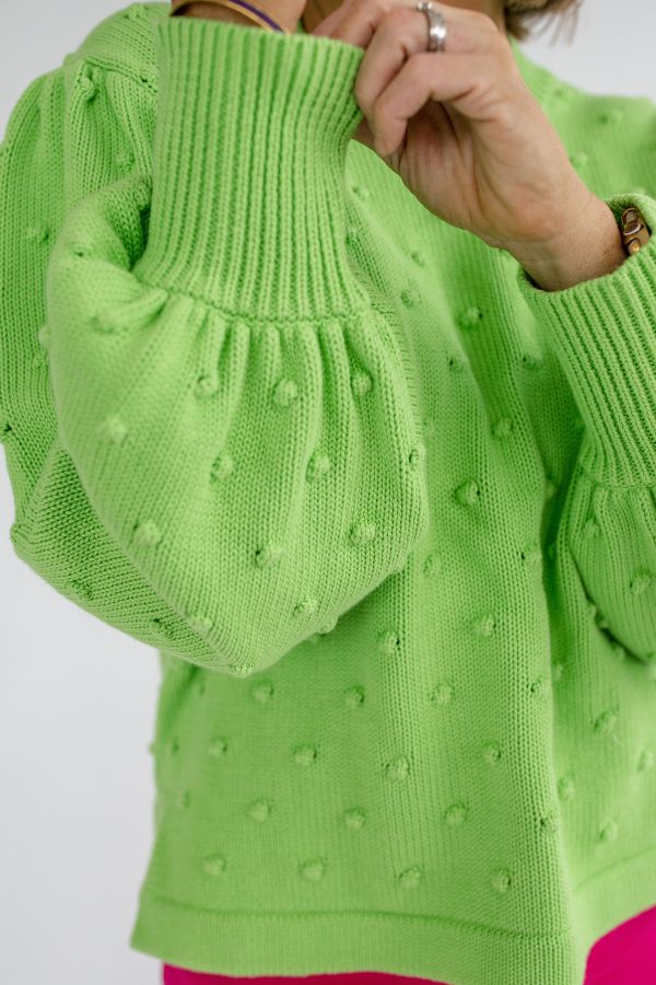 Lime Bobble Knit