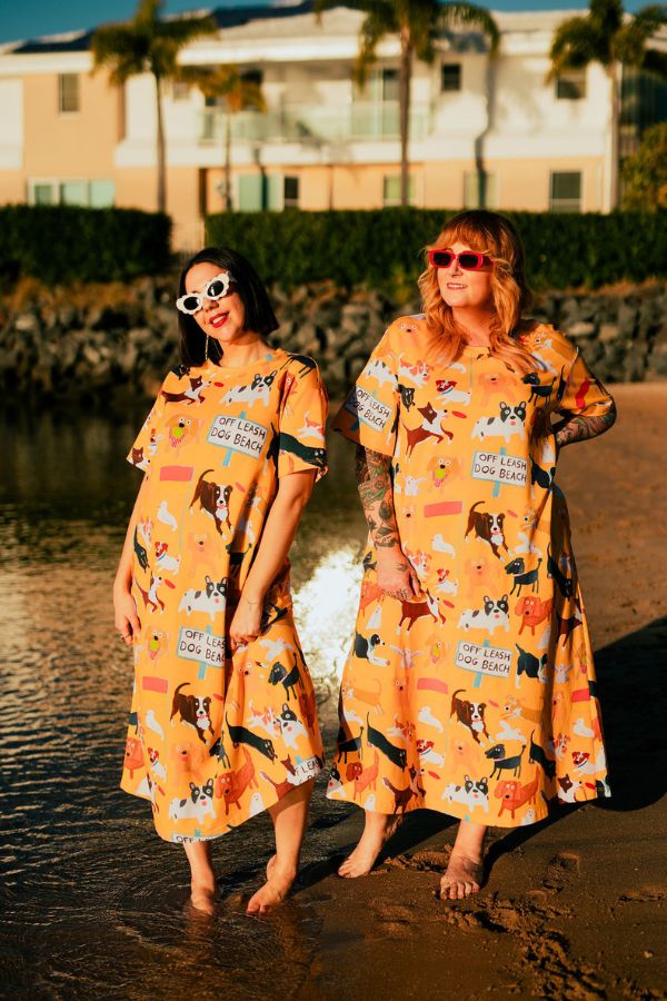 Beach Pups t-shirt dress