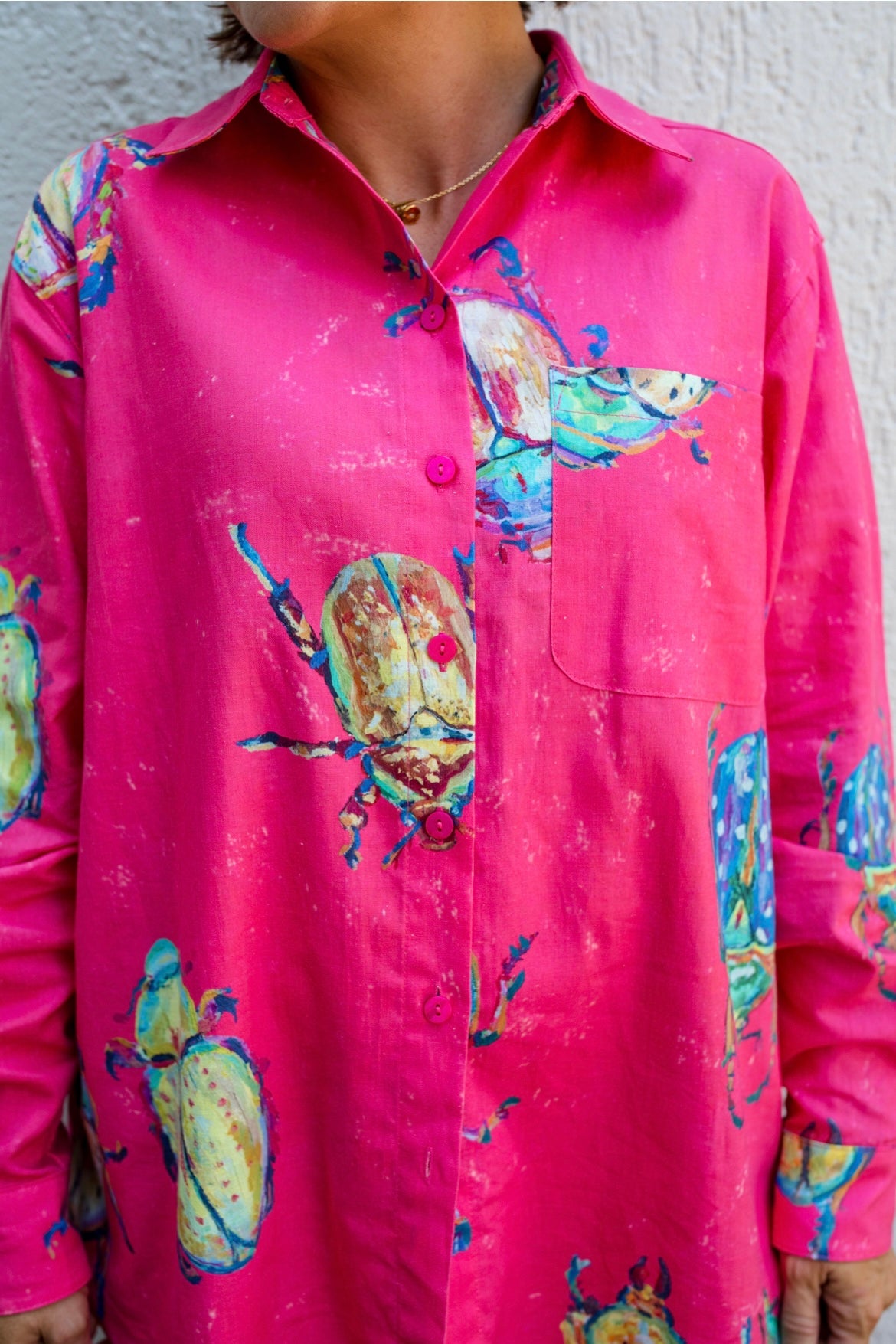 Pinkmas Beetle Oversized Shirt