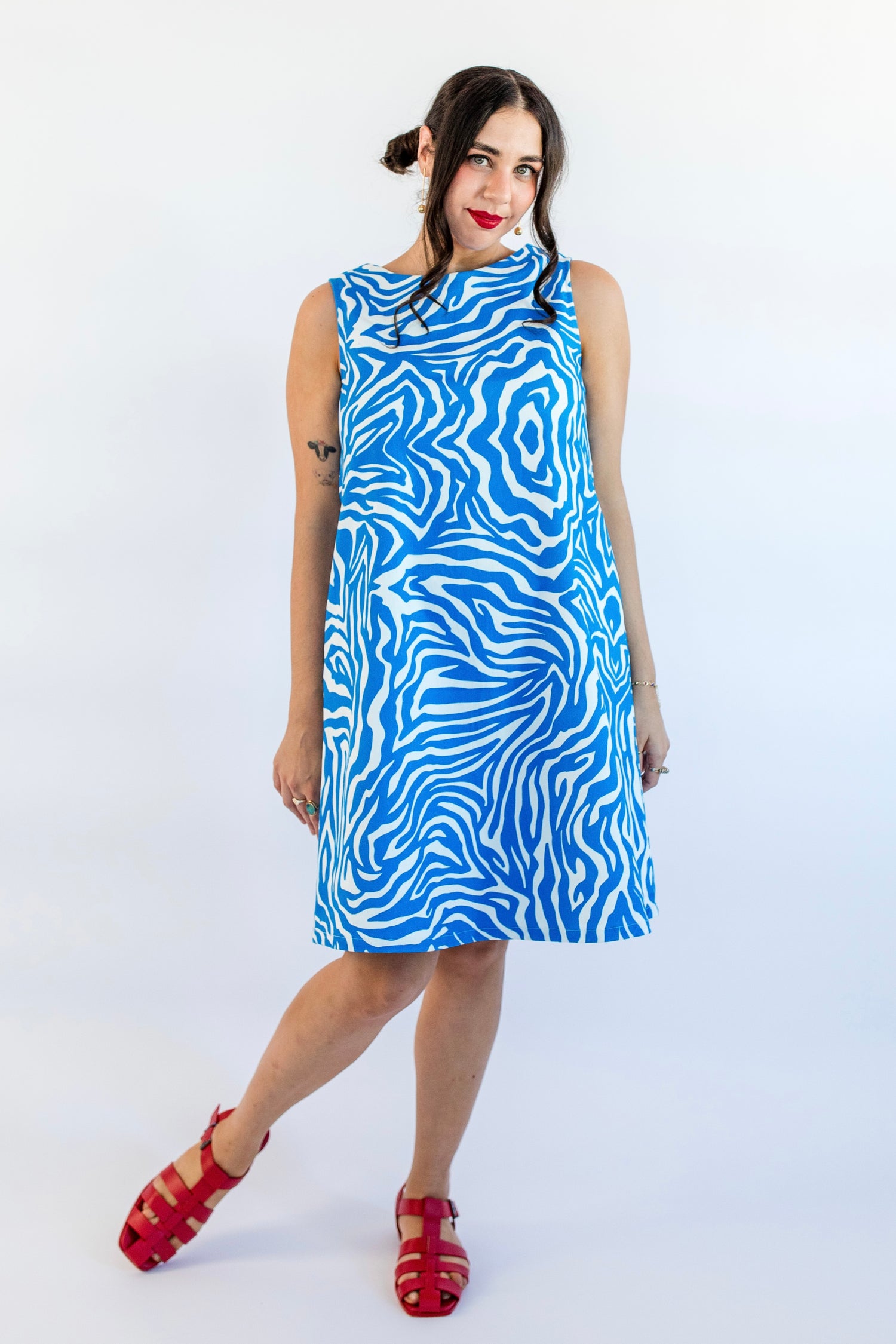 Zebra Hues Reversible A-Line Dress