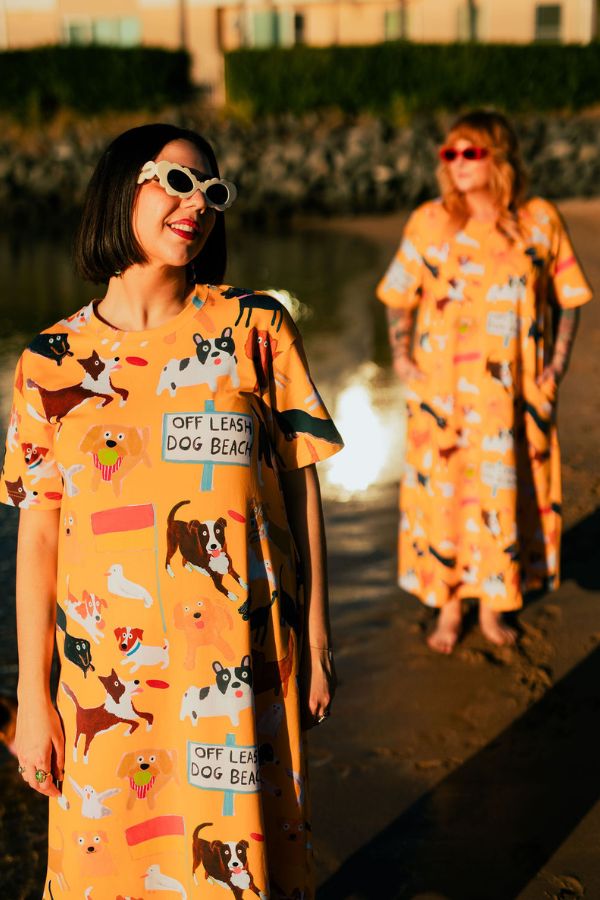 Beach Pups t-shirt dress
