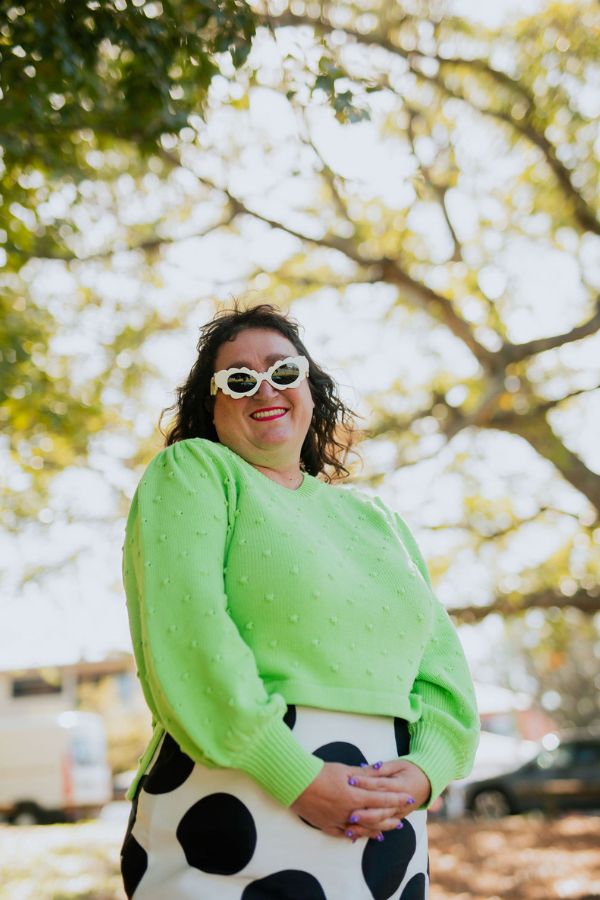 Lime Bobble Knit
