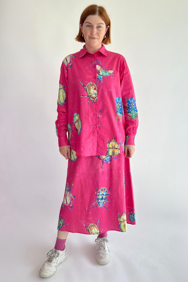 Pinkmas Beetle Oversized Shirt