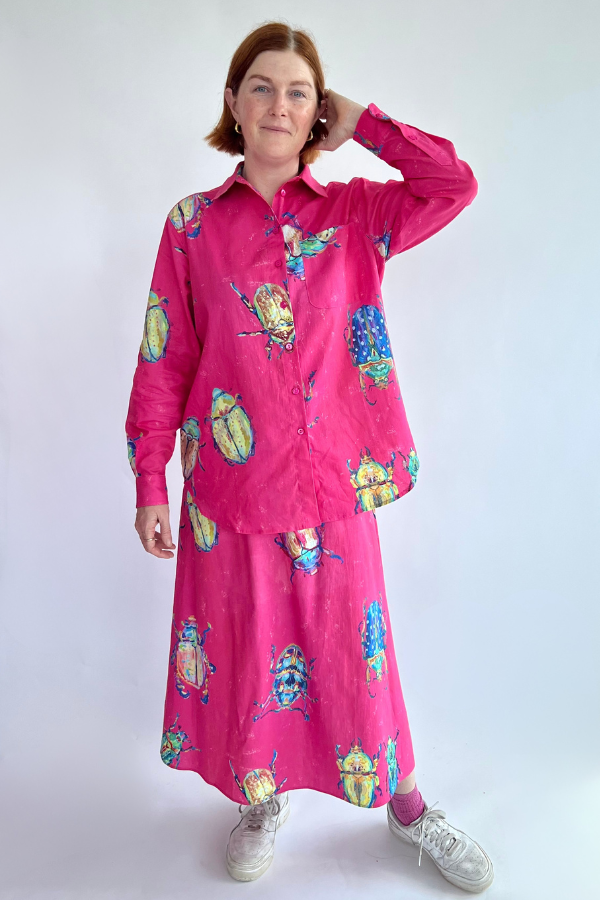 Pinkmas Beetle Oversized Shirt