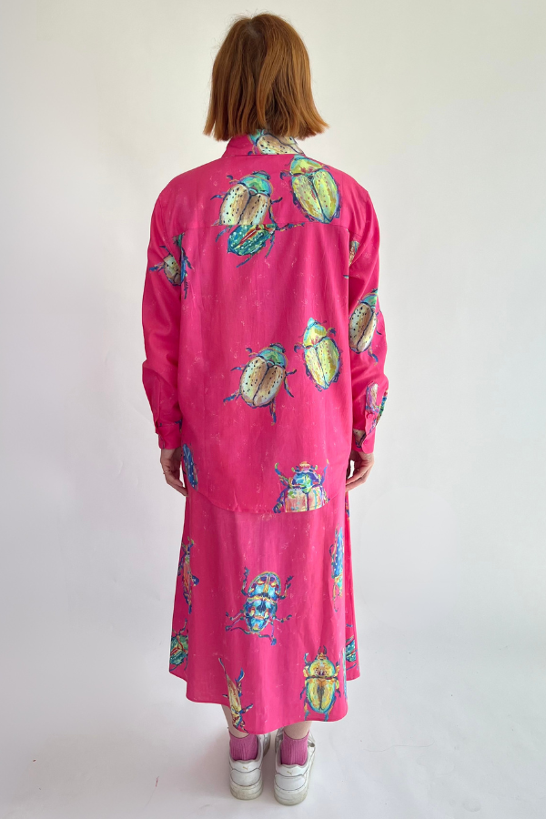 Pinkmas Beetle Oversized Shirt