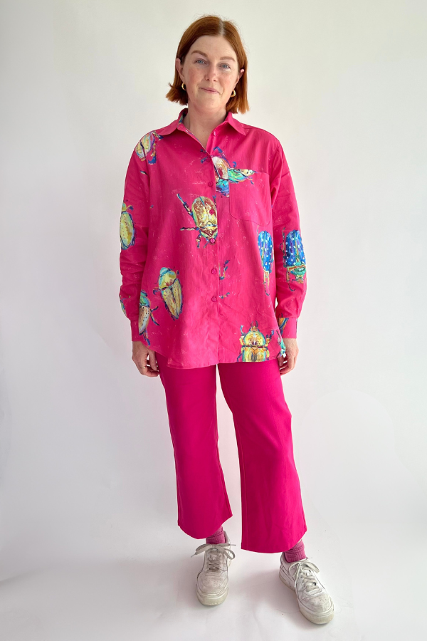 Pinkmas Beetle Oversized Shirt