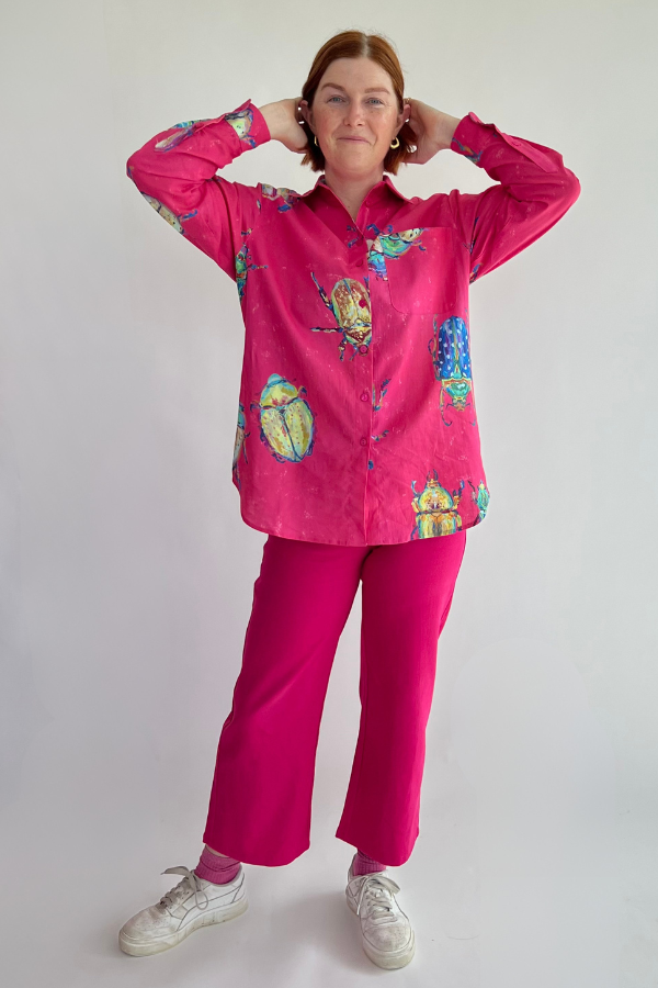 Pinkmas Beetle Oversized Shirt