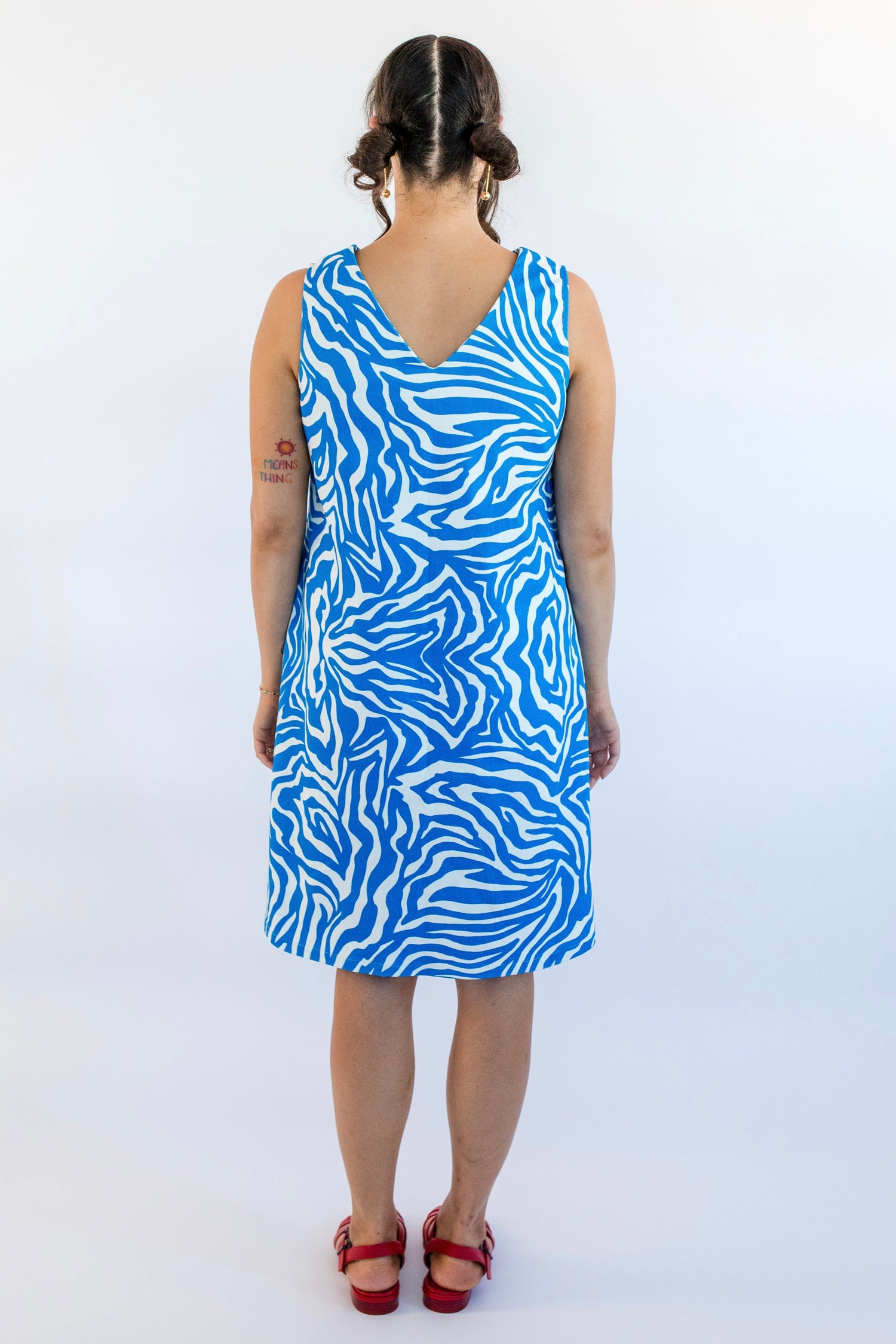 Zebra Hues Reversible A-Line Dress