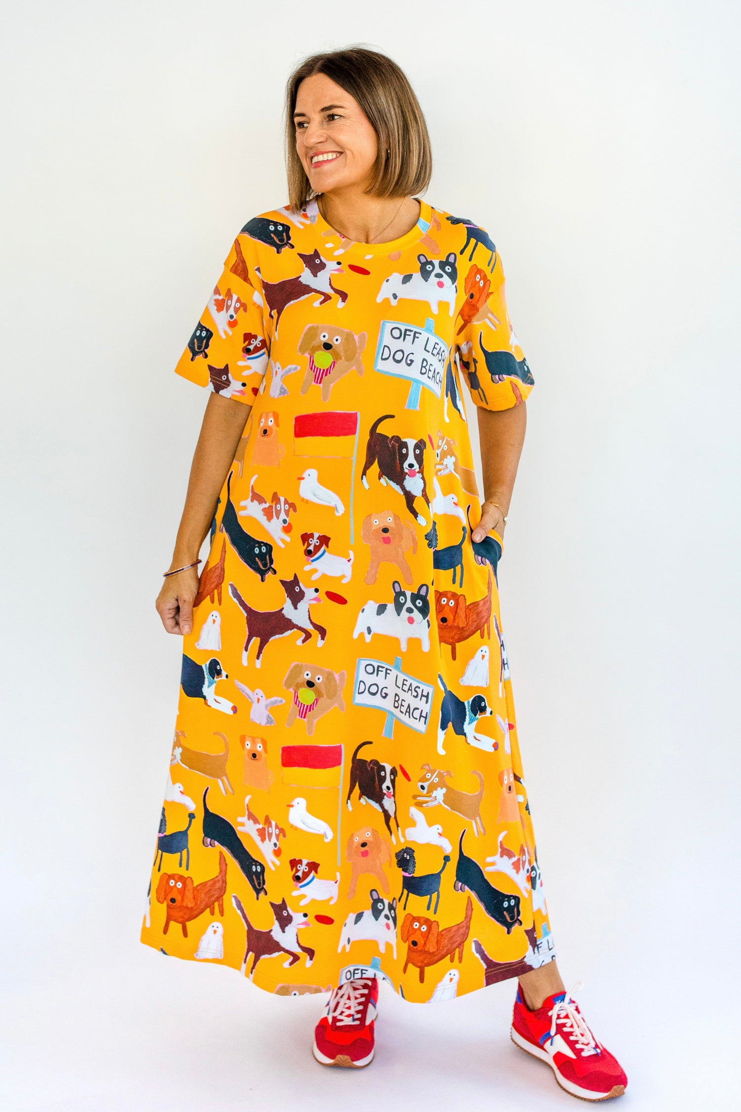 Beach Pups t-shirt dress