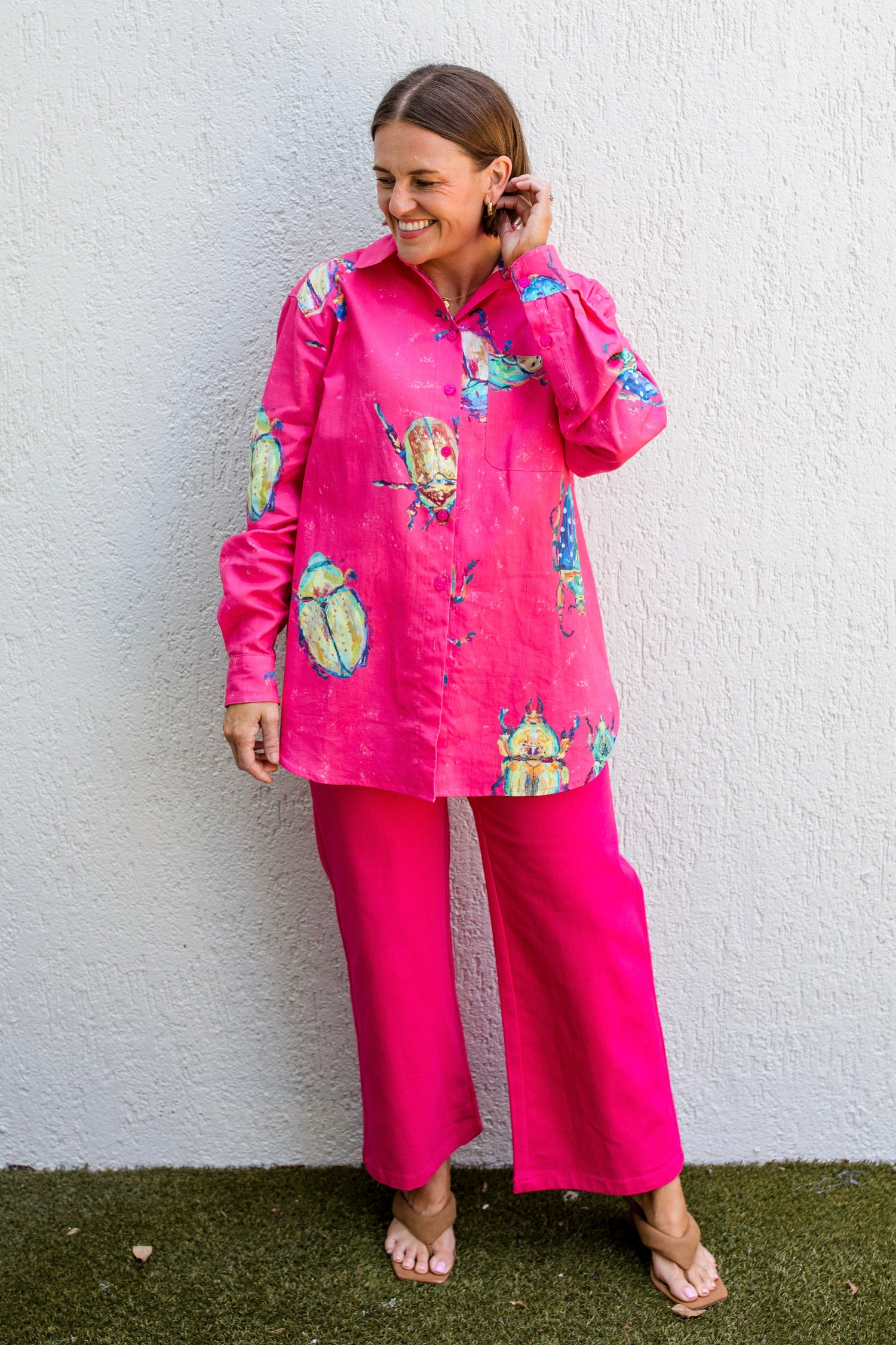 Pinkmas Beetle Oversized Shirt