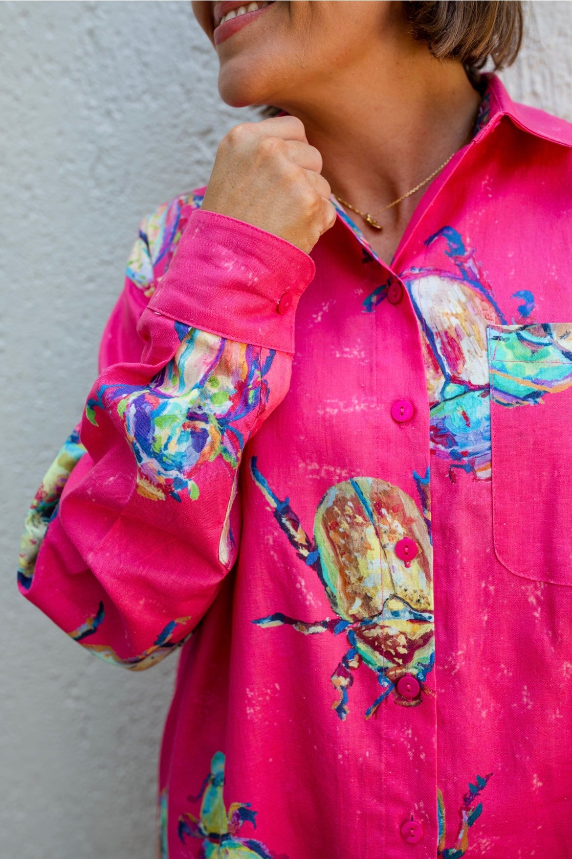 Pinkmas Beetle Oversized Shirt