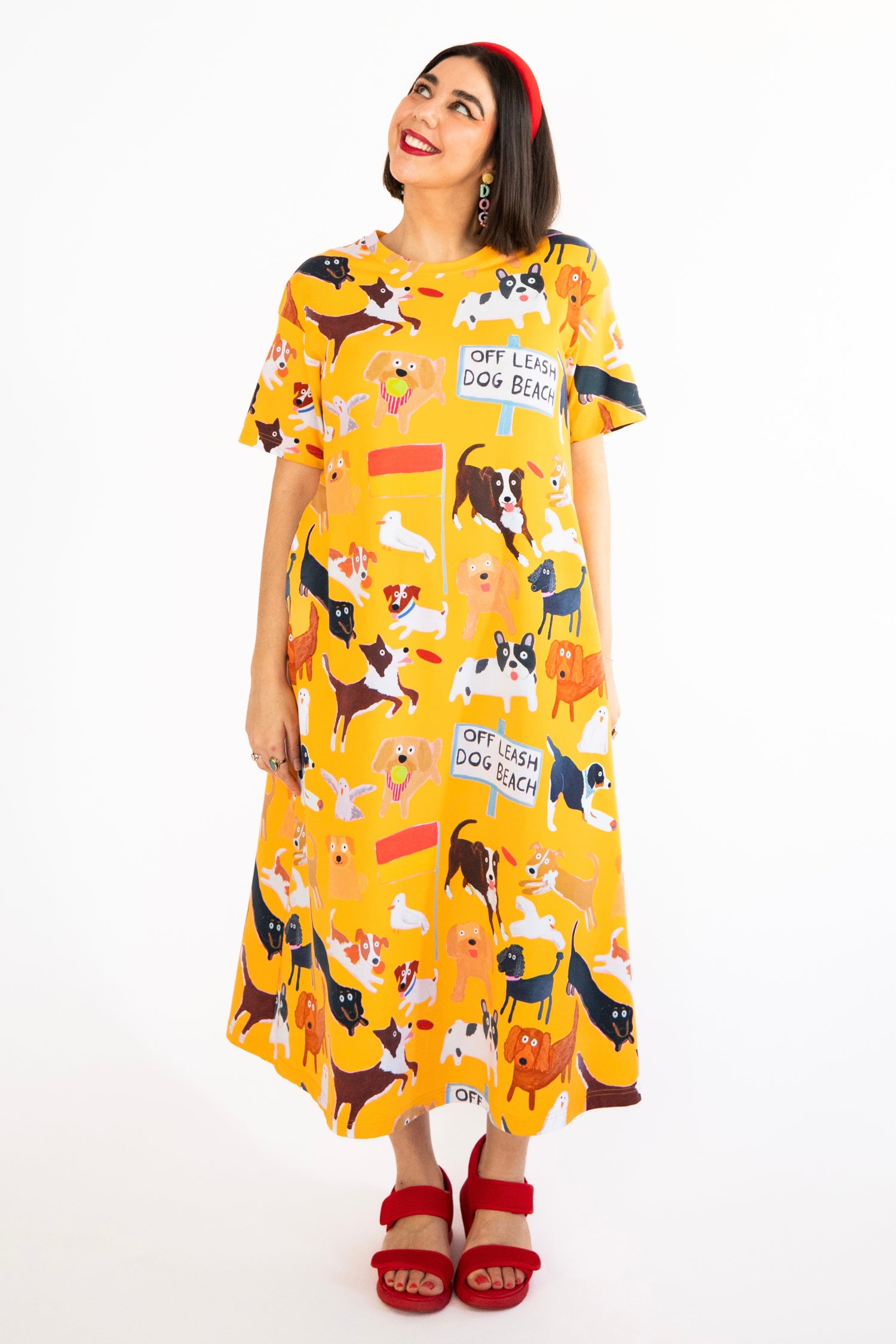 Beach Pups t-shirt dress