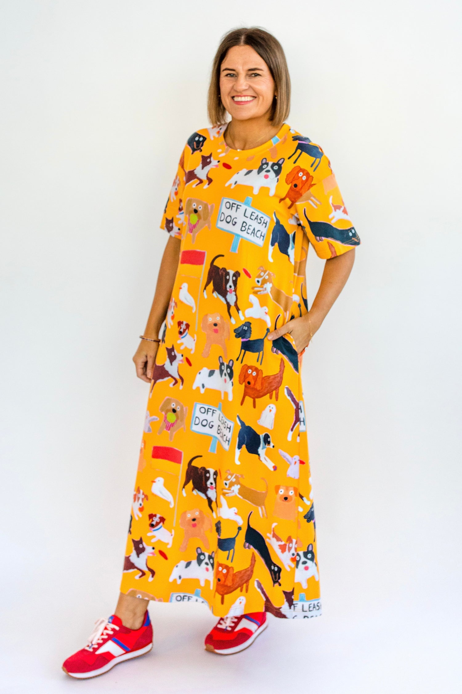 Beach Pups t-shirt dress