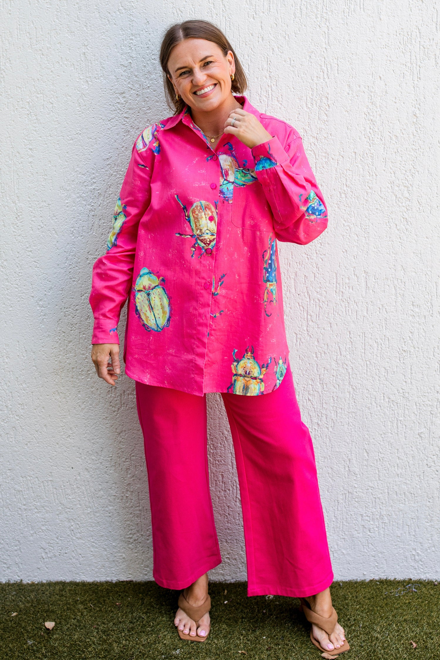 Pinkmas Beetle Oversized Shirt