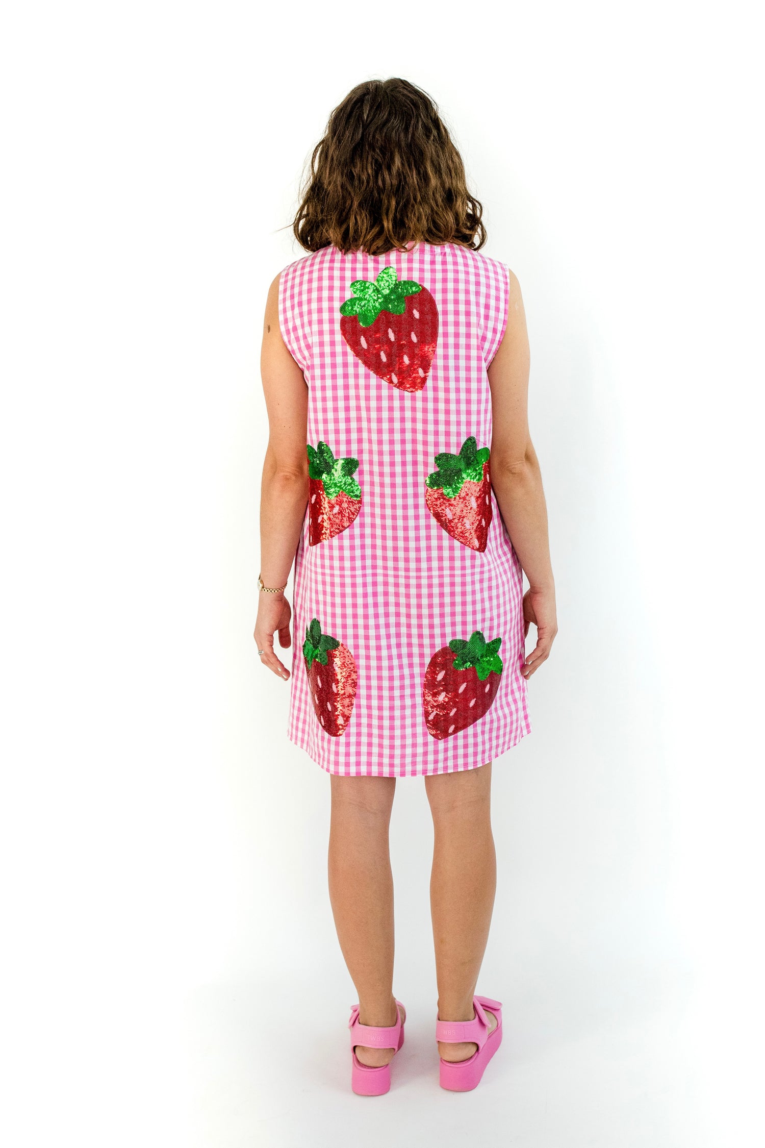 PRE-ORDER Strawberry Sparkle Shift Dress