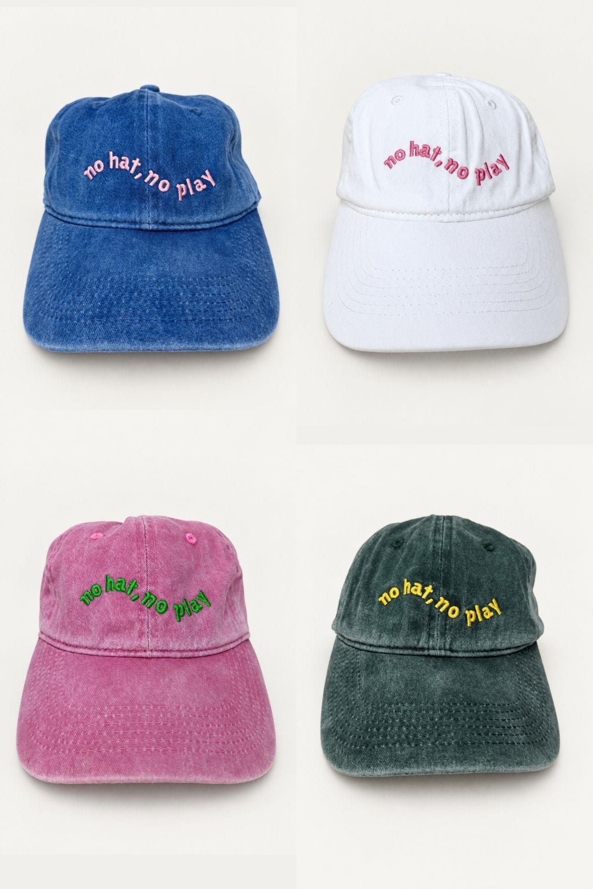 Embroidered Slogan Caps