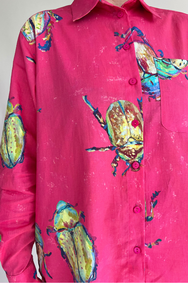 Pinkmas Beetle Oversized Shirt